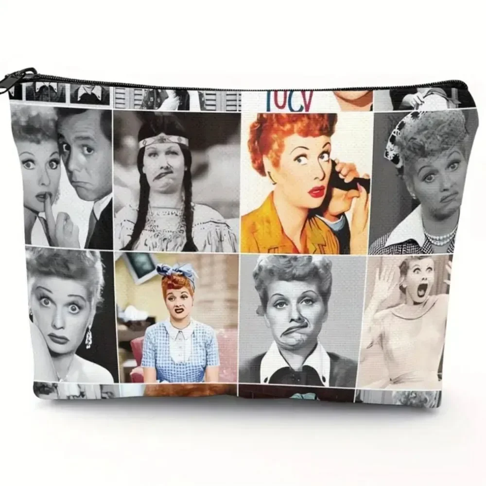 I Love Lucy Canvas Zippered Makeup Cosmetic Pouch